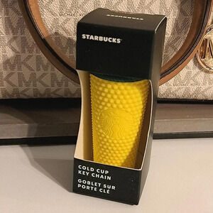 Starbucks Hawaii Exclusive Pineapple Studded Mini Tumbler Keychain.